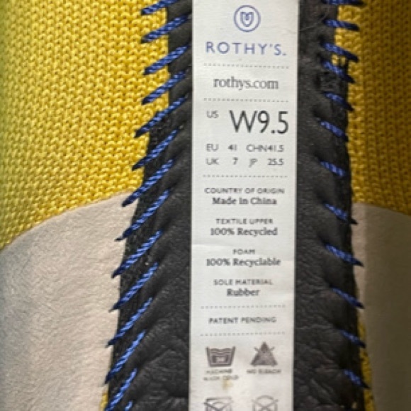 Rothy’s Ladies Saffron Yellow The Point Flats - Size 9.5 - Picture 2 of 3